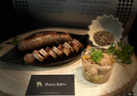 assiettes saucisses confites porc noir 